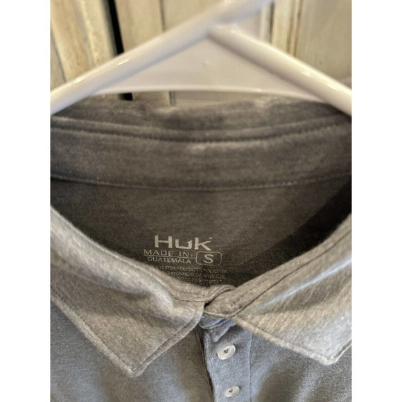 Huk’s Men Fishing Shirt Small Gray Short Sleeve NWT‎ - Picture 4 of 5